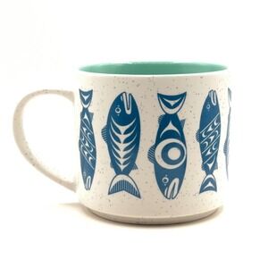 Native Northwest Salmon in the Wild Coast Salish Art Ceramic Mug Simone Diamond
